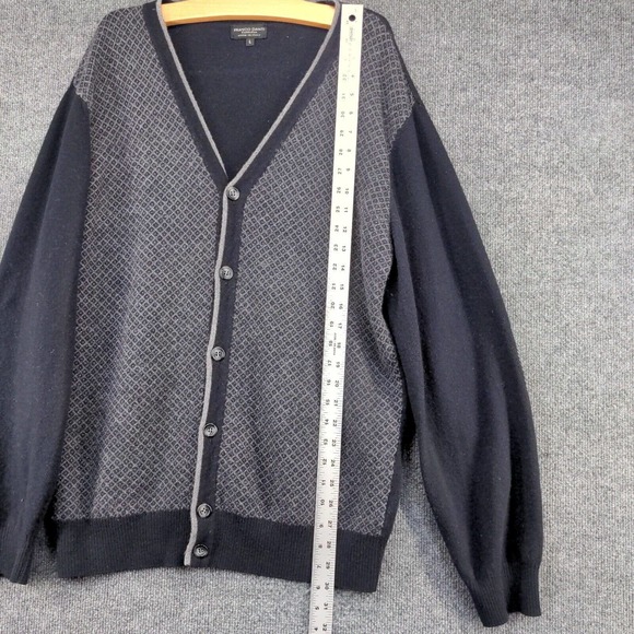 Franco Danti Cardigan Sweater Men's Multicolor Large Long Sleeve Wool Made Italy - Picture 10 of 12